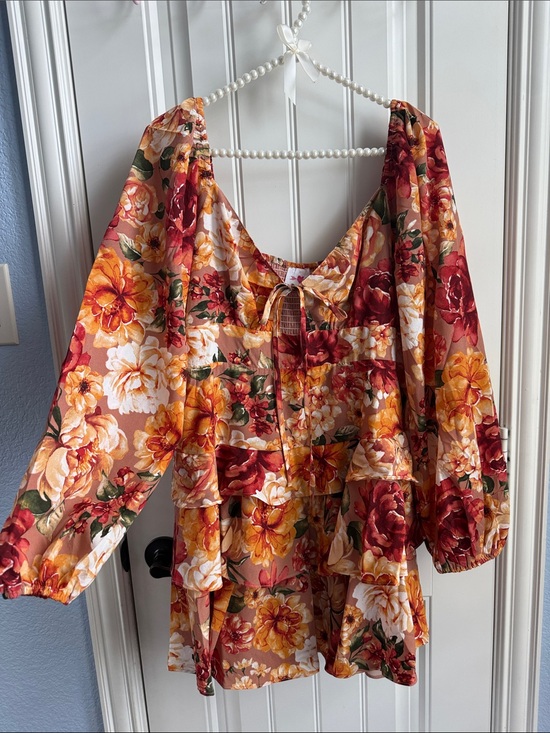 Buddy Love Dresses & Skirts - Buddy Love Floral Mini Dress in Red, Yellow, Cream